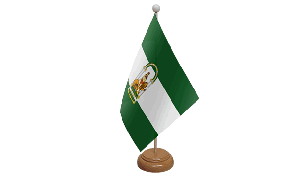 Andalusia Small Flag with Wooden Stand